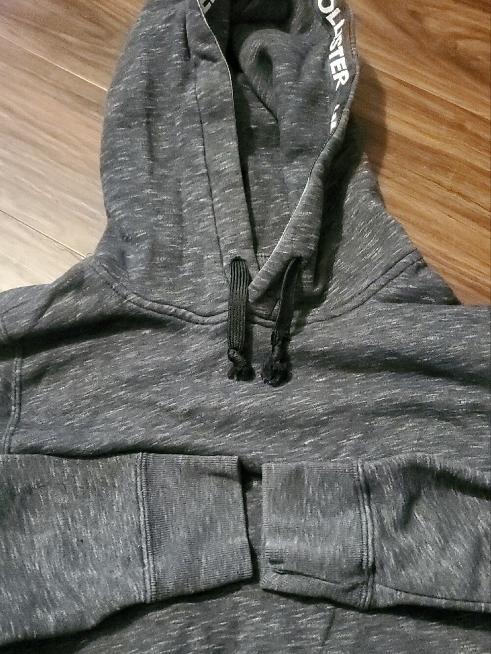 Hollister Dark Gray Hooded Sweatshirt - Picture 3 of 9
